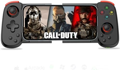 Koiiko Wireless Controller for iPhone 17/Android/PC/iPad/Tablet/Appl Arcade MFi Games/Switch, Support Streaming on PS/Xbox/PC Console, Cloud Gaming Gamepad Joystick - Turbo/Dual Motors Black by Koiiko-BeBornforGame