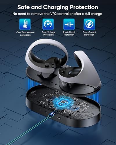 FASTSNAIL RGB Charging Stand & Storage Station for PlayStation VR2 - Black - Image 6