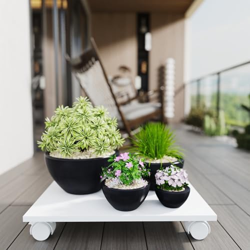 CPU Stand、Mobile CPU Holder、Computer Tower Stand with 4 Caster Wheels Fits for PC、Printer、Most Computer Tower、Office、Home、Planter Caddies、Dog Bowl Stand (White) - Image 7