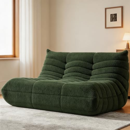 WHGBJA Loveseat Bean Bag Chair for Adults, Comfy Beanbag with Memory Foam | Floor Sofa Chair for Gaming, Reading, Bedroom, Living Room, Boneless, Ergonomic by WHGBJA