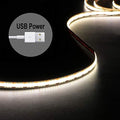 dephen 5V USB LED Light Strip 4.9ft, 4000K Daylight Under Cabinet Lighting by dephen