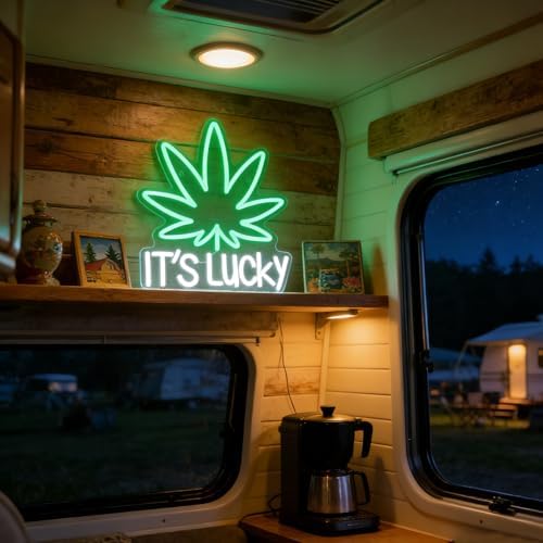 Leaf Weed Neon Sign Dimmable LED Green Neon Light for Wall Decor - Image 4