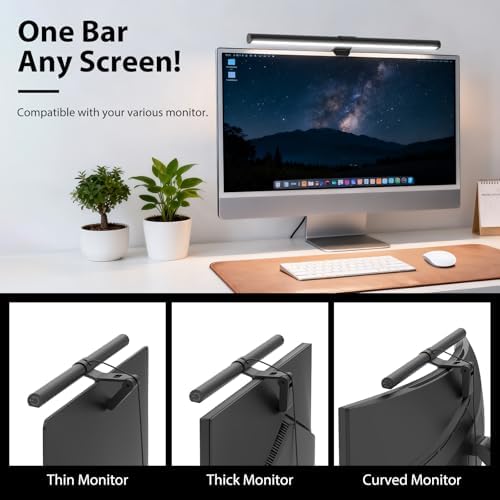Monitor Light Bar, Eye-Care USB Computer Monitor Lamp for Home Office Gaming, 15.7'' Ultrawide LED Light, 3 Color Temperatures Stepless Dimming Screen Bar - Image 5