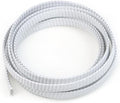 Braided Cable Sleeve, 16.4ft Expandable Mesh Cable Management Sleeve, Wear-Resistant Cord Protectors from Pets No Chew Flexible Wire Sleeving for Audio Video (White and Silver, 1/2") by ConveniencetoYourLife