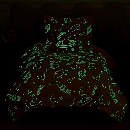 Twin Comforter Set for Girls - 3 Pieces Space Bedding Twin Bedding Sets - Image 3
