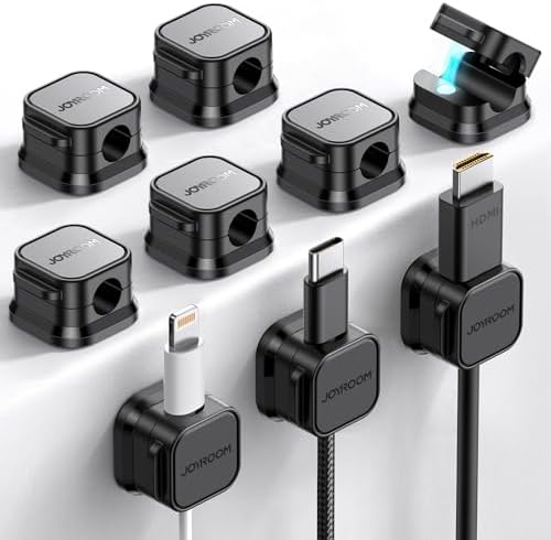 JOYROOM 9 Pack Magnetic Cable Clips Cord Organizer Adhesive Wire Management by JOYROOM