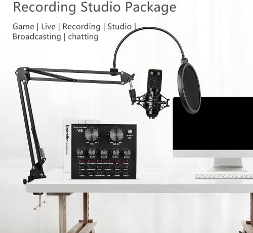 Podcast Equipment Bundle, BM-800 Condenser with Voice Changer, Recording Studio Package - Podcast Microphone Bundle for Laptop, Streaming/Live Broadcast/YouTube Recording (AM200-V8) - Image 2