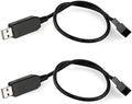Gebildet Pack of 2 Full Speed 12V Voltage Step-Up USB to 3-Pin and 4-Pin PC Fan Sleeved Power Adapter Cable by Gebildet