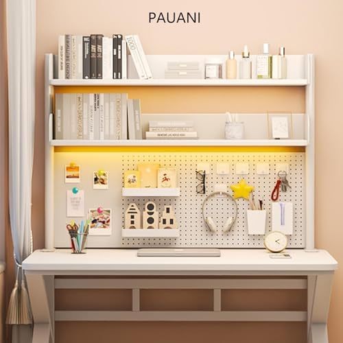 Pegboard Wall Organizer Panels.Pegboard Desk Nizer Shelf for Office Gaming Desk Clamp on Desktop Shelving System with Privacy Panel and Desk Accessories Extendable to 239.3in (Color: A) - Image 2