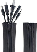 Zipper Cable Sleeve by Wrap-It Storage - 36" x 4" (2-Pack) Black by Wrap-ItStorage