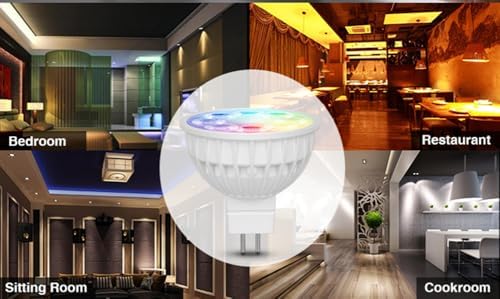 LGIDTECH FUT104 Miboxer 4W MR16 Led 2.4GHz Bulb Spotlight GU5.3 Socket AC/DC 12V RGB+CCT Color and Temperature Changeable Dimmable,But Single Bulb Wouldn't Work.Controller and Hub is Sold Separately - Image 6