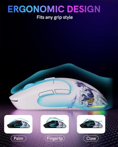 G57 Wireless Gaming Mouse, 8000 DPI, White - Image 5