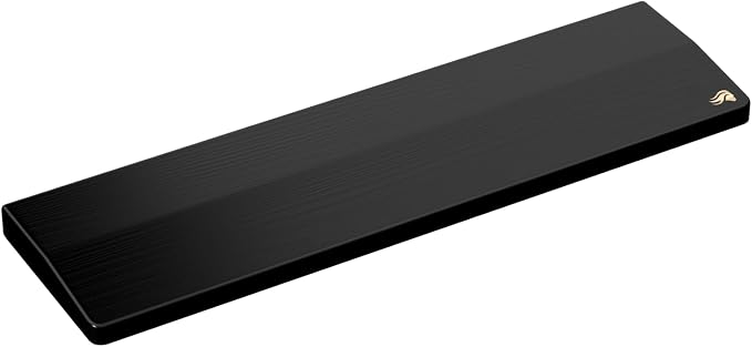 GLORIOUS Gaming Wooden Keyboard Wrist Rest (TKL) - White Ash Wood, Medium-Coarse Grain, Smooth Surface, Sweat & Oil Resistant, Easy Clean, Anti-Slip Rubber Base, 14" x 4" x 0.79" - Onyx by Glorious