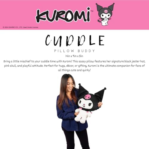 Kuromi Cuddle Pillow Buddy, Kids Bedding Super Soft Plush Kawaii Pillow, (Officially Licensed Product) By Franco Collectibles - Image 3