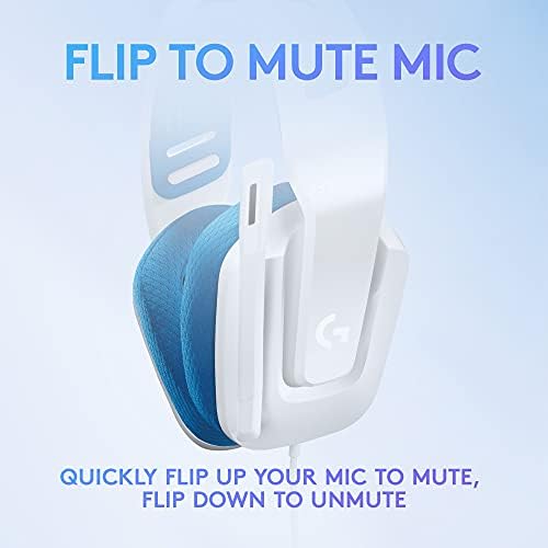 Logitech G335 Wired Gaming Headset with Flip to Mute Microphone - White - Image 5