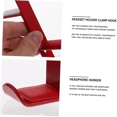 Lurrose Adjustable Headphone Rack Metal Under Desk Clamp Punch-Free Hook for Headsets Suitable for Gamers and Home Office Space-Saving Design - Image 7