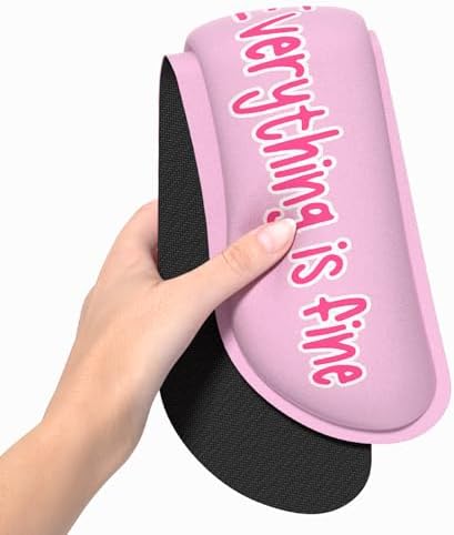 Dapesuom Enlarge Keyboard Wrist Rest, Memory Foam Wrist Cushion for Desk Mats Support, Typing Pain Relief Keyboard Mouse Pad Rests Set with Non-Slip Base for Gaming Laptop Computer, Pink Dumpster - Image 3