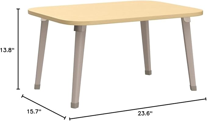 Foldable Laptop Desk for Bed, Bed Laptop Table, Foldable Portable Lap Bed Tray, 23.6 Inch Floor Table for Drawing, Reading and Writing, Oak - Image 9