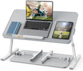 SAIJI Non-Slip Leather Laptop Bed Tray Table,Lap Desk with Laptop Stopper by SAIJI