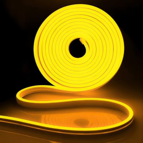 iNextStation 16.4FT 12V LED Strip Lights Yellow Neon Rope Lights (No Plug) by inextstation