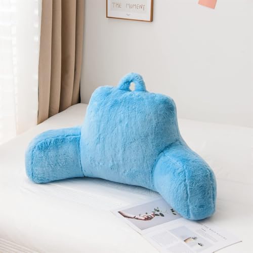 A Nice Night Babyblue Reading Pillow, 18.5" Bed Wedge Pillows with Arms by ANICENIGHT
