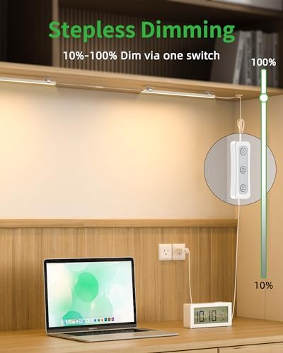 Under Cabinet Lighting Plug-in, Dimmable, 3pcs 12 Inch, 3000K - Image 4