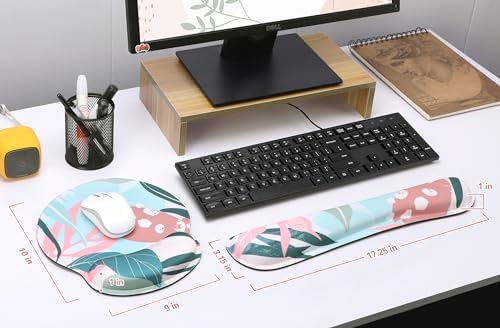 Mouse Pad and Keyboard Wrist Rest - Colorful Wrist Rest for Computer, Ergonomic Mouse Pad & Keyboard Pad, Memory Foam Wrist Support for Comfy Typing - Image 6