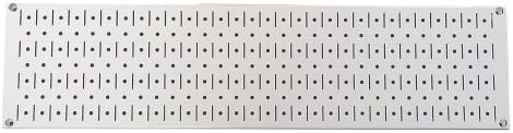 Wall Control Narrow Pegboard Rack 8in x 32in White Metal Pegboard Runner Tool Board by Wall+Control