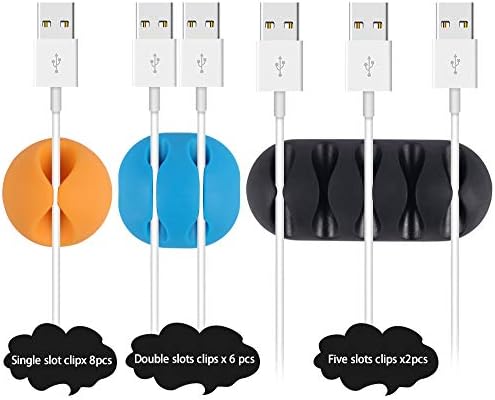 Shintop 6pcs Self-Adhesive Cable Clips for Computer, Electrical, Charging - Image 2