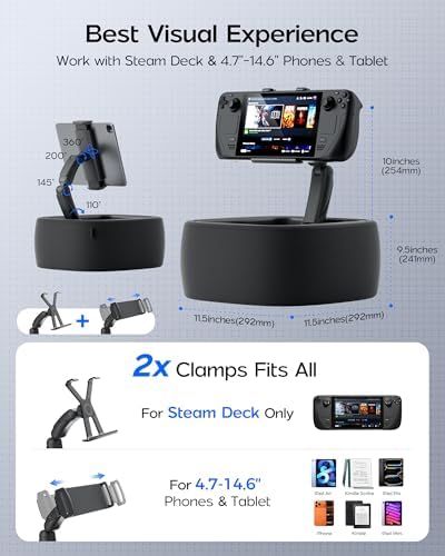 LULULOOK Gaming Pillow Stand for Steam Deck OLED & LCD & 4.7-14.6" Tablet - Image 4
