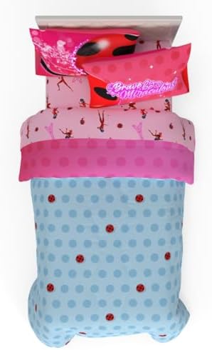 Miraculous: Tales of Ladybug and Cat Noir Kids Bedding Super Soft Comforter and Sheet Set, 5 Piece Full Size, (Officially Licensed Product) - Image 2