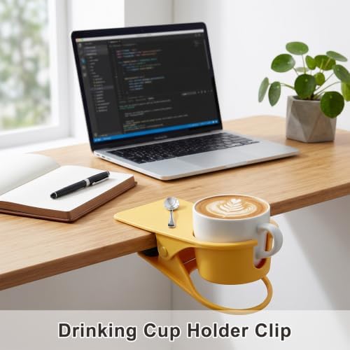 4Pcs Drinking Cup Holder Clip on Cup Holder Beach Plastic Drink Clamp for Secure Grip Adirondack Chair Desk Cups Holders for Water Beverage Coffee Mug 8.5 x 8.3 x 4.7 Inch - Image 7