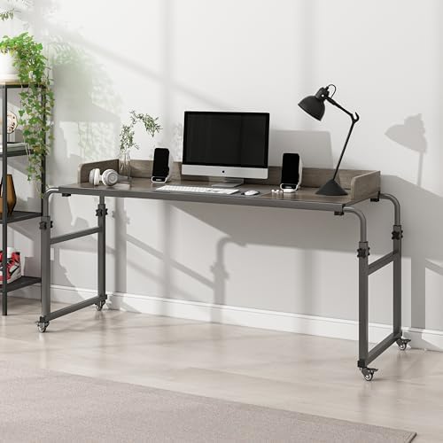 Furist Overbed Table with 360° Wheels, Queen Size Mobile Bed Desk, Recliner Table Over Bed Table Adjustable Height and Length Overbed Table with Heavy Duty Metal Leg for Hospital and Home use - Image 6