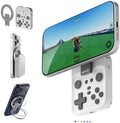 abxylute M4 Snap-On Mobile Gaming Controller for Android & iPhone, Switch 1&2, Portable Bluetooth Controller, Pocket-Sized Retro Arcade Phone Gamepad Kickstand, Dual Joystick Turbo Pro Gaming Magnetic (White) by abxylute