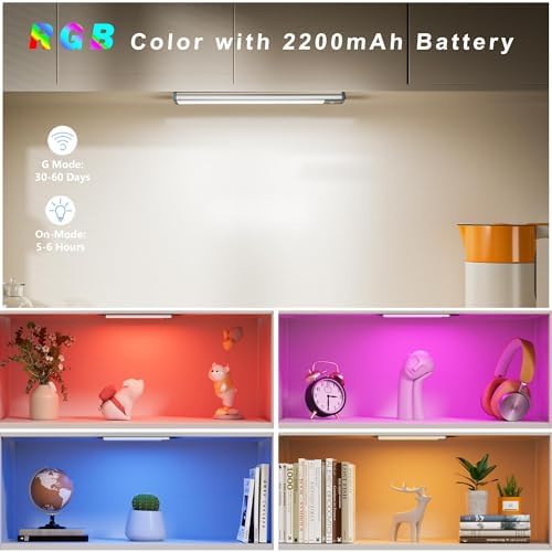 LEPOTEC RGB Color Changing Under Cabinet Lighting,10" Motion Sensor Light - Image 2