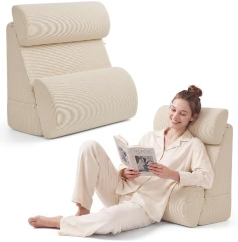 Blissful Diary Reading Pillow with Adjustable Neck & Lumbar Support, 19" by BlissfulDiary