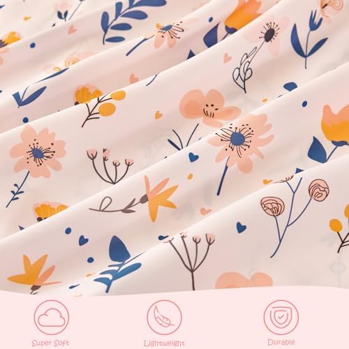 WINLIFE Kids Twin Sheet Set 3-Pieces Botanical Leaves Floral Printed - Image 6