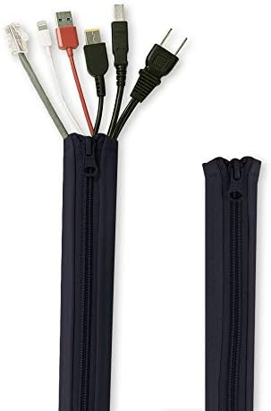 StangH Computer Cord Management Sleeve System 39 Inches, 2 Pieces -Black by StangH