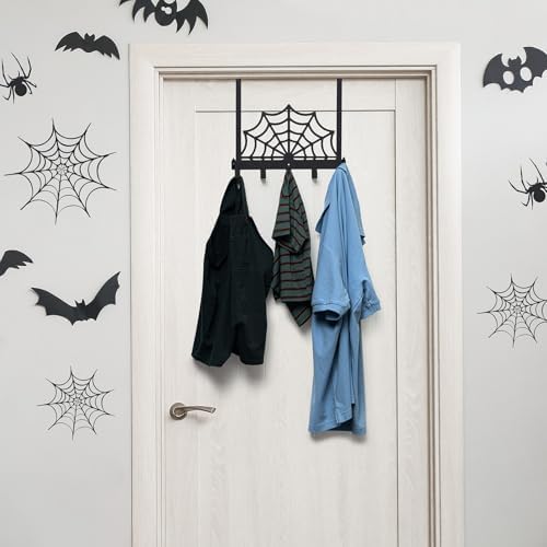 Reallnaive Over the Door Hooks Cobweb, 6 Hooks Towel Rack for Bathroom - Image 5