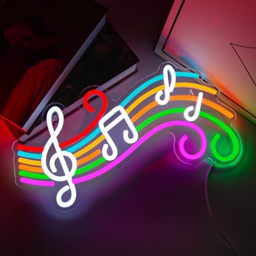 Music Neon Sign Musical Note Staff LED Light Sign for Vocal Recital Concert - Image 2