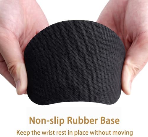 MXCOIRTP Wrist Rest for Mouse, Ergonomic Memory Foam Wrist Cushion Support Pad, Mouse Wrist Pad with Non-Slip Base for Typing Pain Relief, Office, Home, Gaming, Computer, Black, 2PCS - Image 5