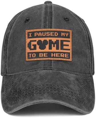 Hat for Men Women, Baseball Cap Gifts for Men Women, Adjustable Cotton Leather Patch Trucker Baseball Cap by Unknown