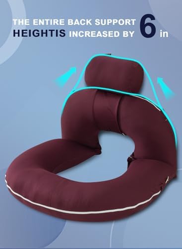 INSEN Reading Pillow, Back Pillow for Sitting in Bed and Couch, Gaming Pillow for Adults, Sit Up Support for Bed - Image 3