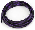 Braided Cable Sleeve, 16.4ft Expandable Mesh Cable Management Sleeve, Wear-Resistant Cord Protectors from Pets No Chew Flexible Wire Sleeving for Audio Video (Black and Purple, 5/8") by ConveniencetoYourLife