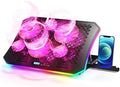 Laptop Cooling Pad, KeiBn RGB Laptop Cooler for 15.6-17.3 Inch Laptops, with 10 Modes Lights | 6 Fans | 7 Height Stands | 2 USB Ports | Desk or Lap Use (A8/Purple) by KeiBn-BornforyouBurntoever
