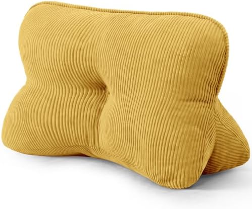 Lumbar Support Pillow Back Pain – Corduroy Reading Pillow Bed Sofa Chair by SCNUT