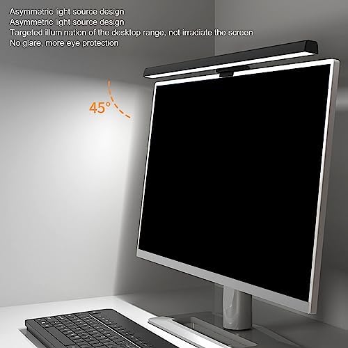 Computer Monitor Lamp, LED Screen Light Bar for Eye Caring, Stepless Dimmable, Touch Control, Office Monitor Light (White) - Image 2