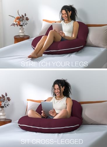 INSEN Reading Pillow, Back Pillow for Sitting in Bed and Couch, Gaming Pillow for Adults, Sit Up Support for Bed - Image 7