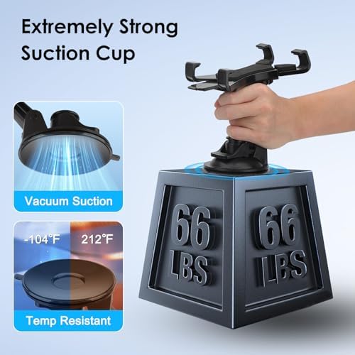 Linkstyle Car Tablet Holder, Suction Cup iPad Holder Dashboard Windshield Desk Car Mount for Universal 7-10.5in Tablets for Trucks, Vans, SUVs (Pack of 2) - Image 3