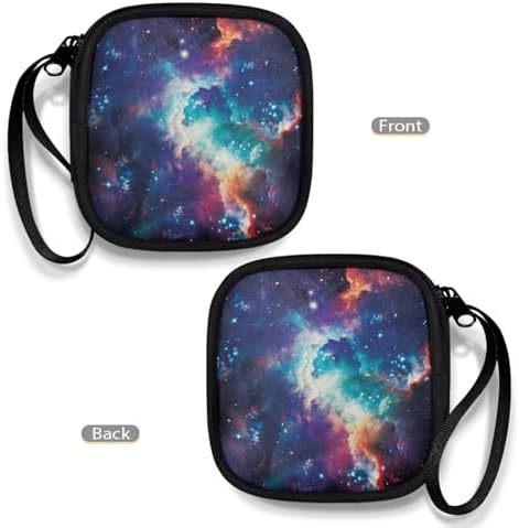 Earbuds Case Starry Sky Portable Earbuds Carrying Case, Portable Earphone Case Phone Accessories Organizer with Handle for Earphone, in-Ear Headphones - Image 4